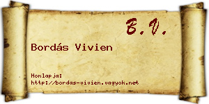 Bordás Vivien névjegykártya